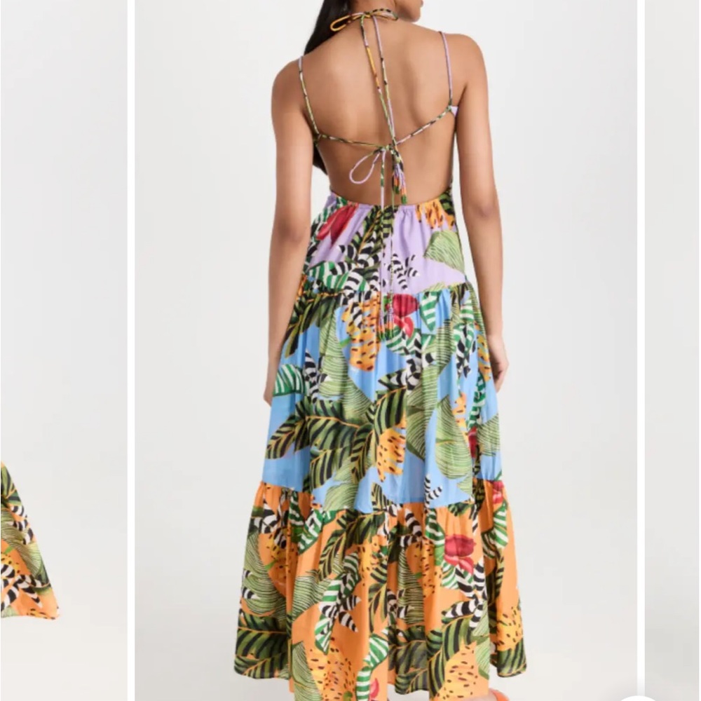 FARM Rio Mixed Striped Bananas Maxi Dress - Picture 6 of 9